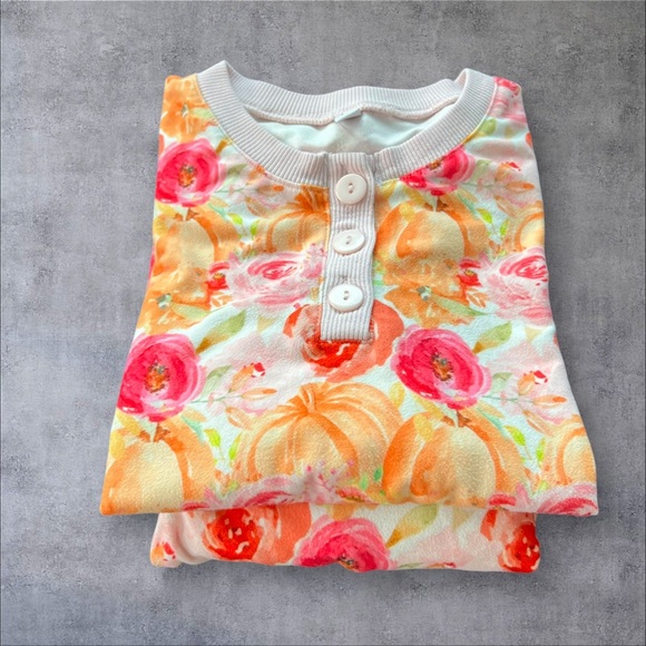 Jane + Jo Pumpkin Floral Pajamas Size 6 - Picture 11 of 12